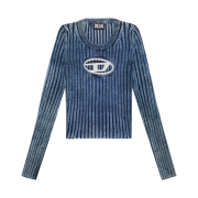 (W) Diesel M-Anchor Boucle Pullover Blue