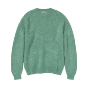 Auralee Brushed Super Kid Mohair Knit P/O Jade Green