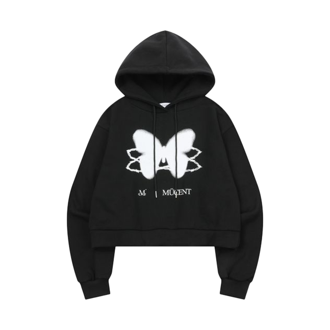 P00000QR_BK MUCENT Chain Butterfly Hood T Black