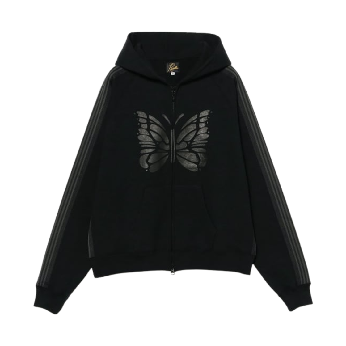 니들스 x 빔즈 스웨트 집 트랙 후드 블랙(Needles x Beams Sweat Zip Track Hoodie Black)