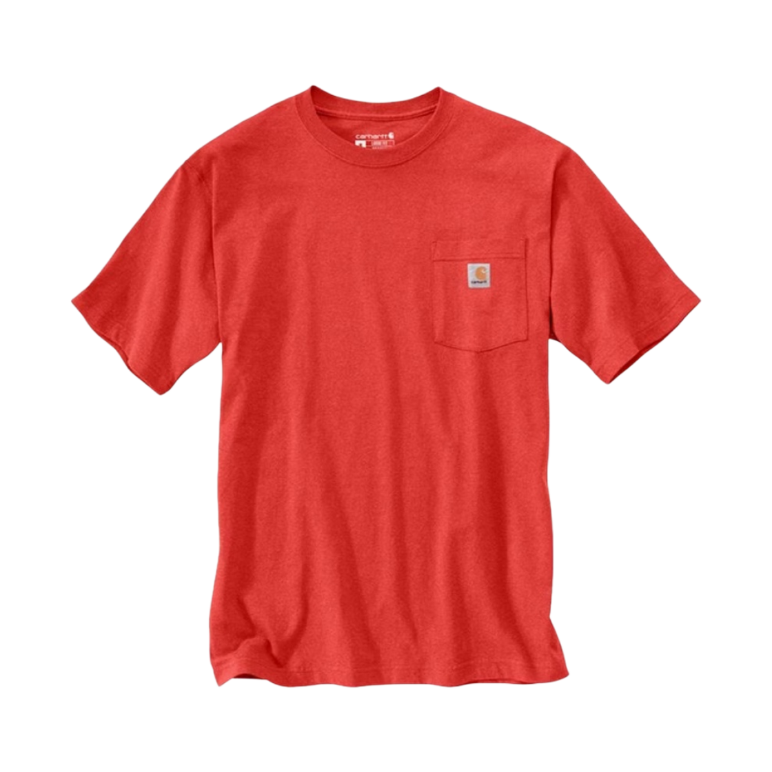 칼하트 루즈 핏 헤비웨이트 레귤러 숏슬리브 포켓 티셔츠 파이어 레드 헤더(Carhartt Loose Fit Heavyweight Regular Short Sleeve Pocket T-Shirt Fire Red Heather) - 1