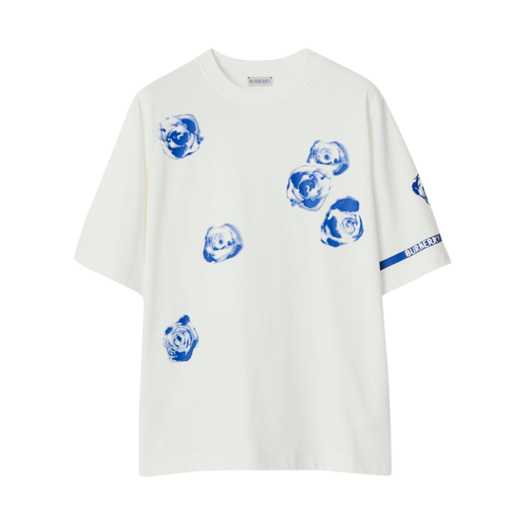 (W) Burberry Rose Cotton T-Shirt Rain