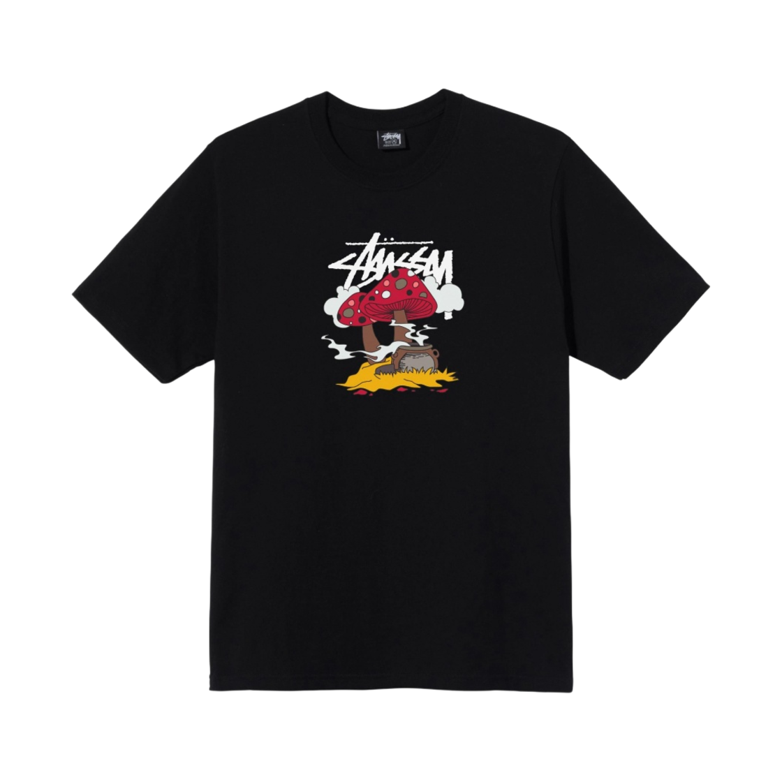 스투시 썸띵스 쿠킹 티셔츠 블랙(Stussy Something's Cookin' T-Shirt Black) - 1