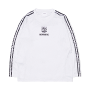 NOMANUAL Cracked Line Long Sleeve Uniform White