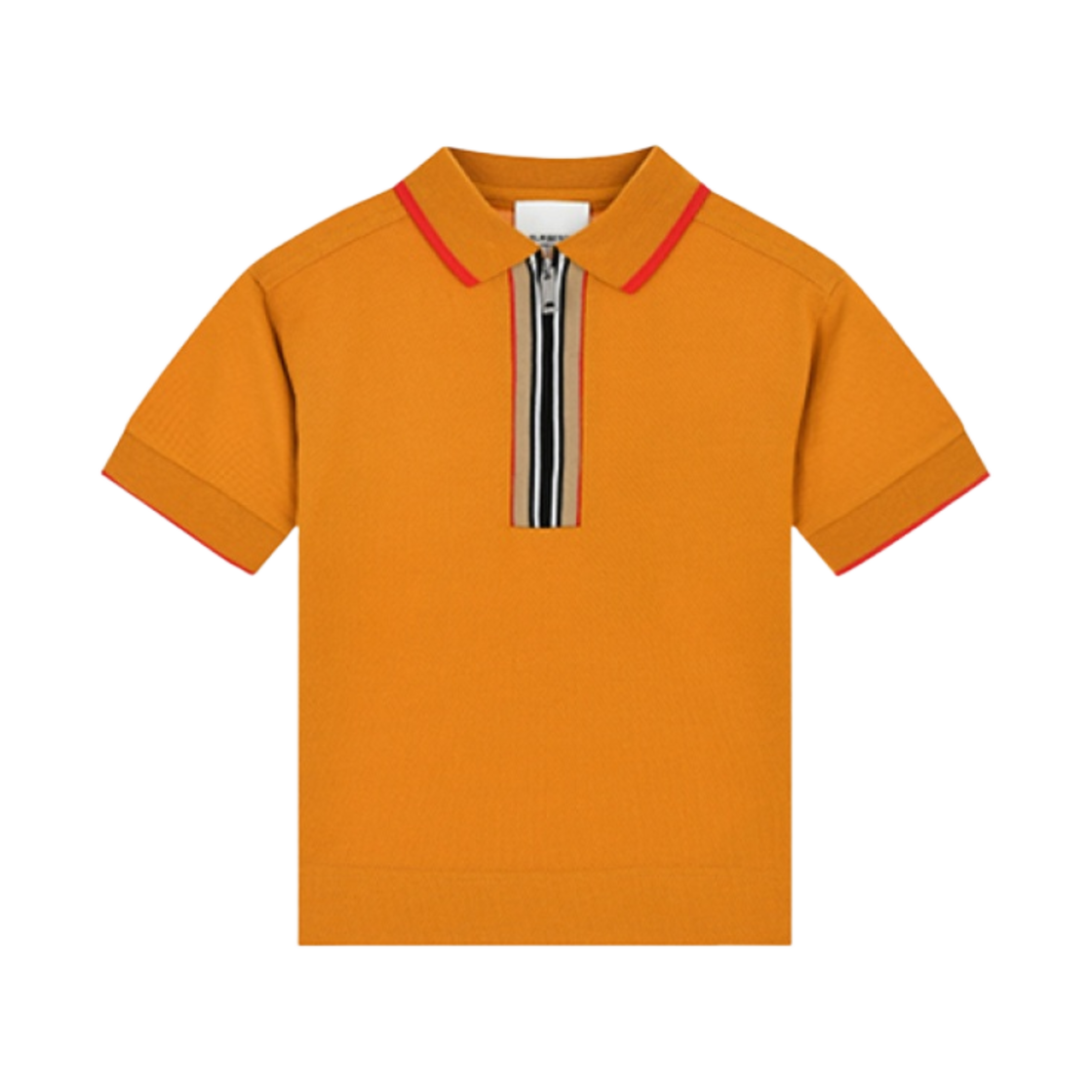 (키즈) 버버리 사무엘 폴로 셔츠 웜 골든 브라운((Kids) Burberry Samuel Polo Shirt Warm Golden Brown) - 1