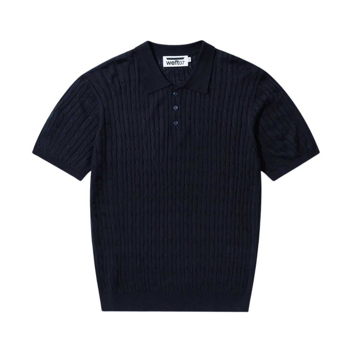 웨프트07 케이블 니트 네이비(Weft07 Cable Knit Navy)