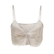 (W) Miu Miu Ponge Top Cloudy Grey