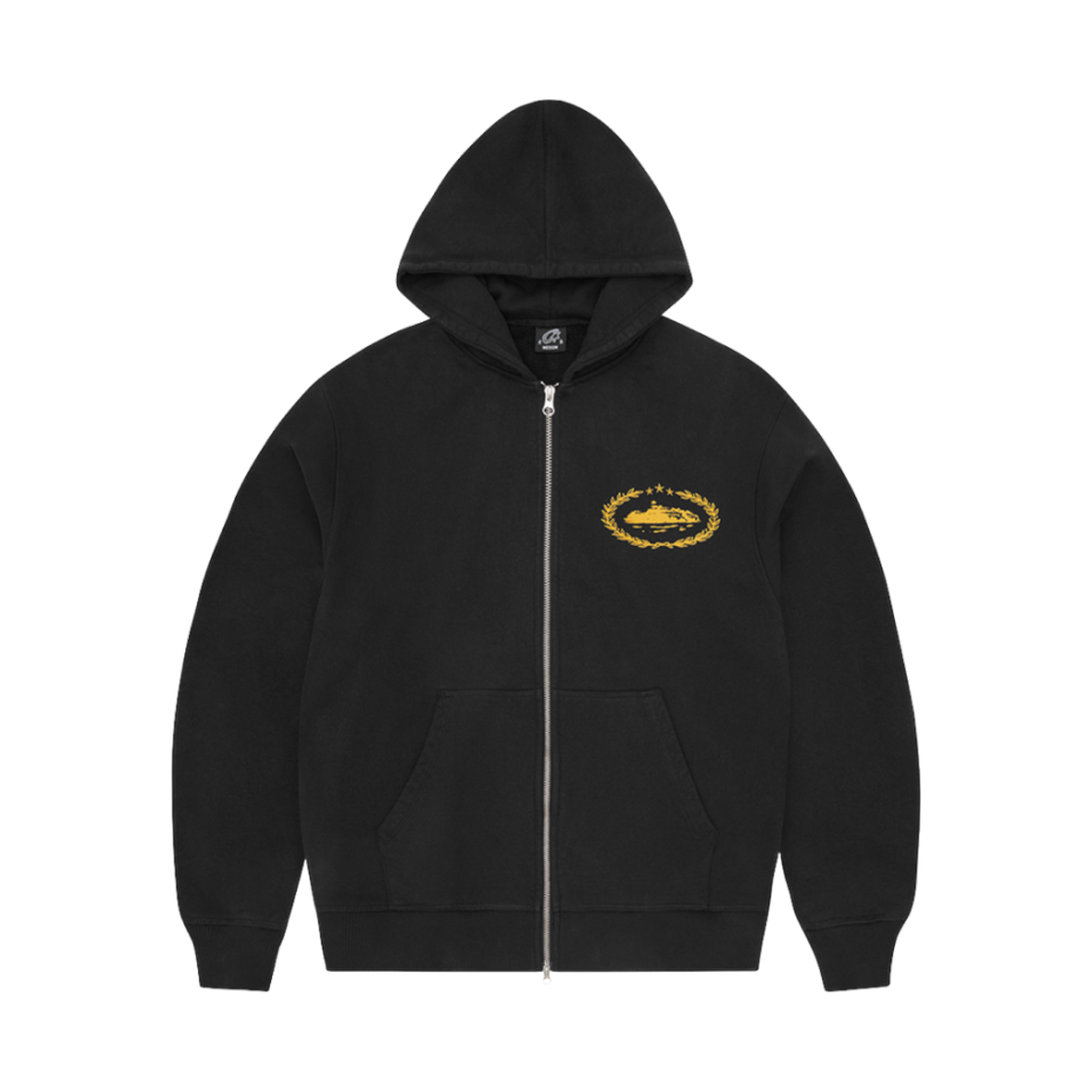 코르테이즈 슈페리어 로얄 집 후드 블랙 옐로우(Corteiz Superior Royale Zip Hoodie Black Yellow)