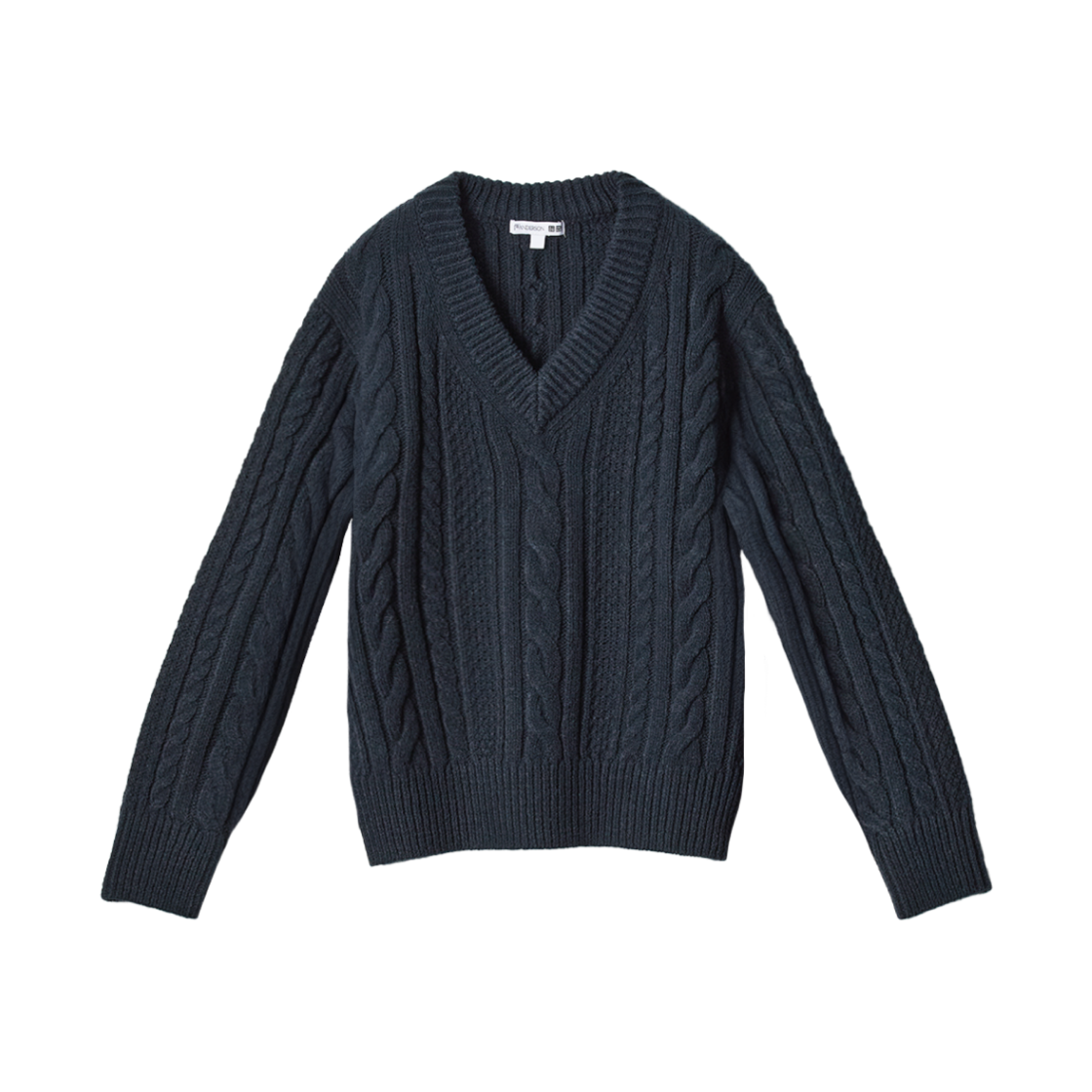 (W) 유니클로 x JW 앤더슨 케이블 V넥 스웨터 네이비 - KR((W) Uniqlo x JW Anderson Cable V-Neck Sweater Navy - KR)