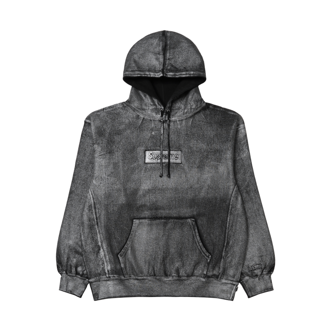 - Supreme x MM6 Maison Margiela Foil Box Logo Hooded Sweatshirt Black - 24SS