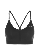 (W) Nike Indy Light-Support Padded V-Neck Sports Bra Black White - Asia