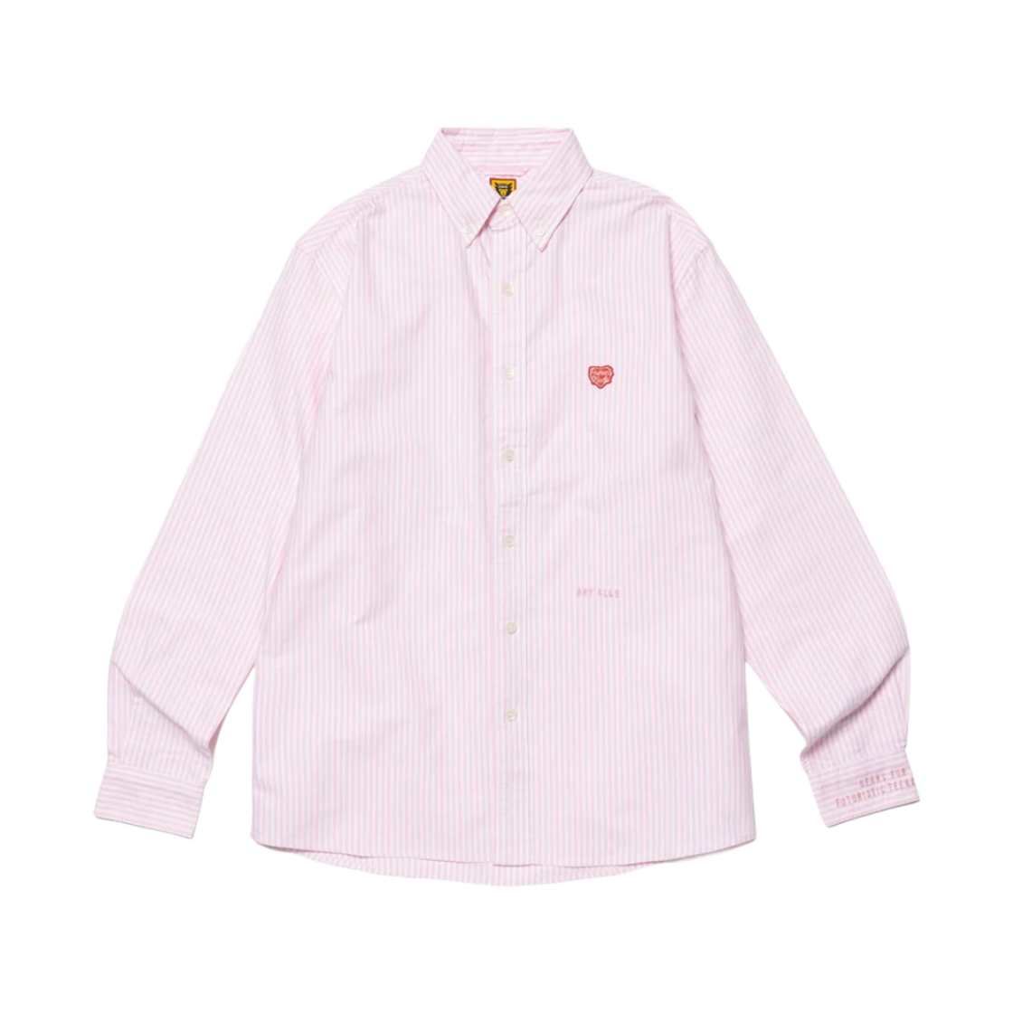 휴먼 메이드 스트라이프 B.D 롱슬리브 셔츠 핑크