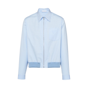 Prada Cotton Shirt Appliqués Light Blue