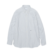 Nanamica Button Down Stripe Wind Shirt Navy