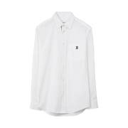 Burberry Monogram Motif Technical Cotton Shirt White