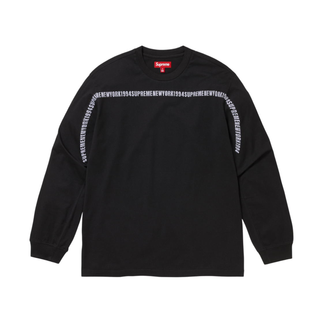 - Supreme Intarsia Stripe L/S Top Black - 24FW