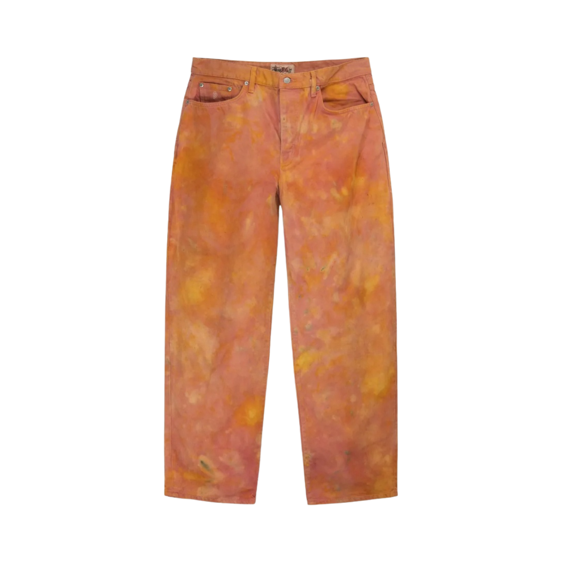 스투시 원더랜드 핸드 다이드 빅 올 진 옐로우 핑크(Stussy Wonderland Hand-Dyed Big OL' Jean Yellow Pink) - 1
