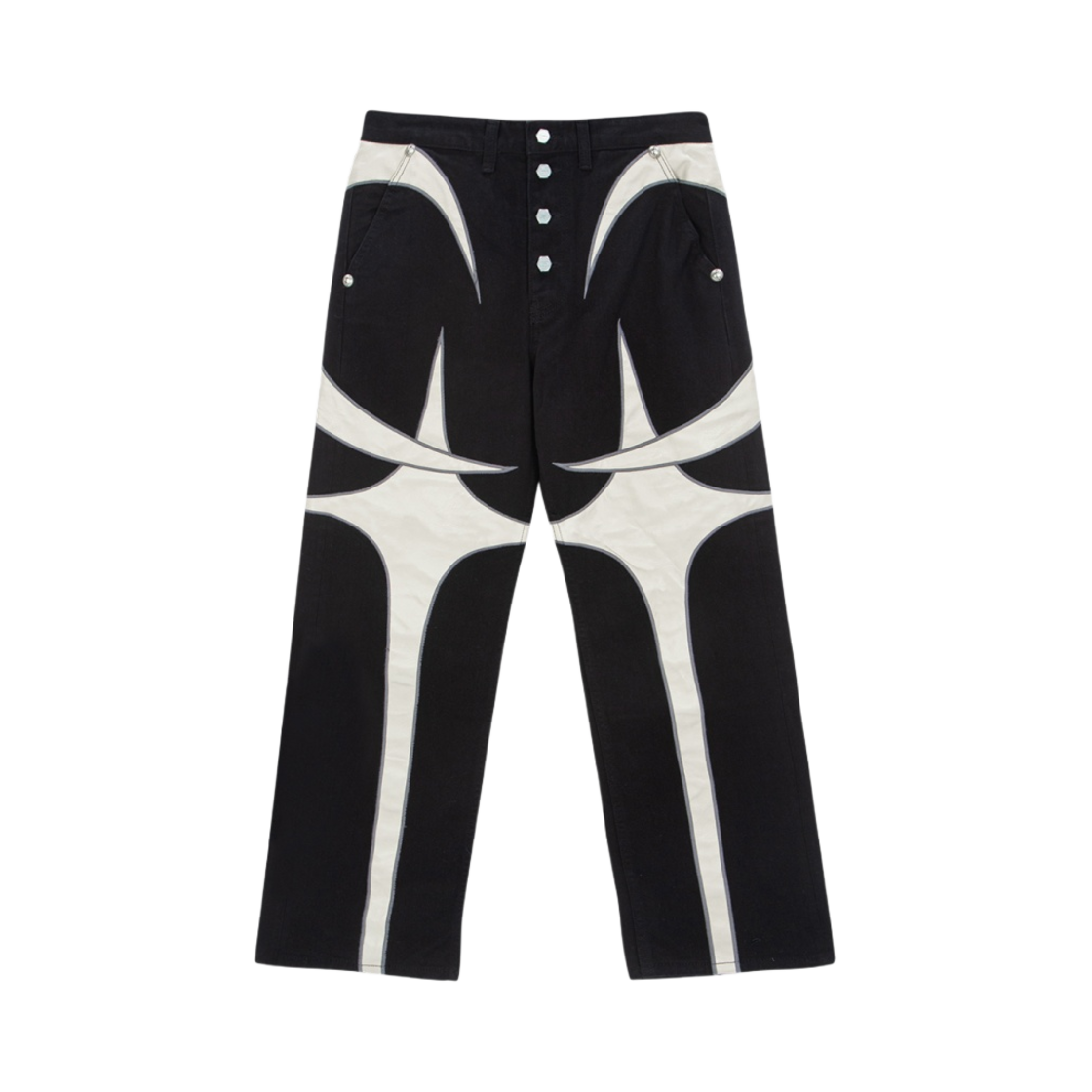 떠그 클럽 TC 레더 데님 팬츠 블랙(Thug Club TC Leather Denim Pants Black)