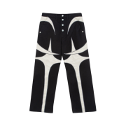 Thug Club TC Leather Denim Pants Black