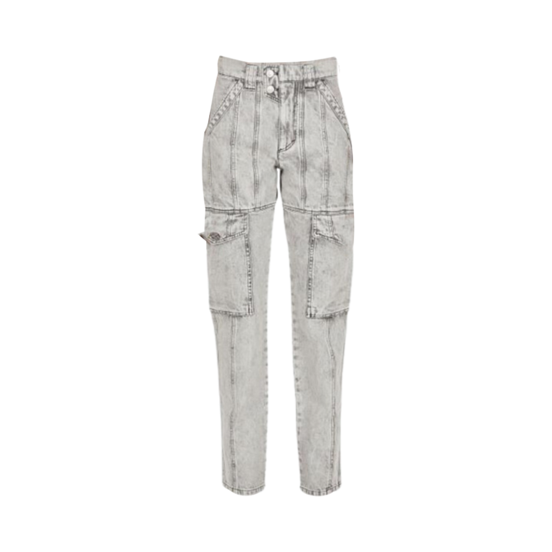 22APA2221-22A023E-02LY (W) Isabel Marant Vayoneo High-Rise Denim Pants Grey - 24FW