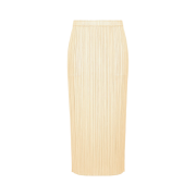 (W) Pleats Please Issey Miyake New Colorful Basics 3 Skirt Light Beige