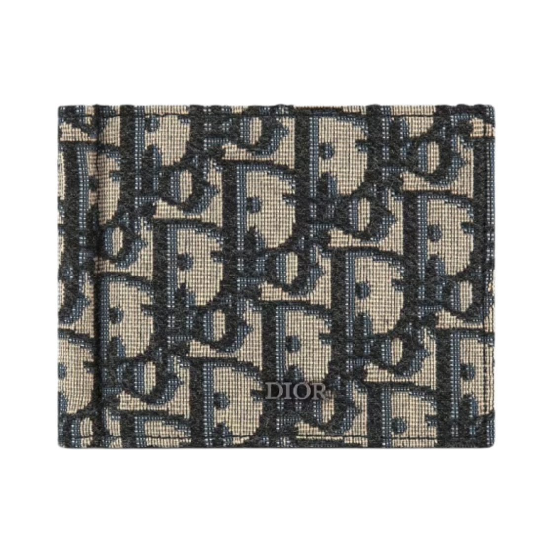 디올 지갑 빌 클립 베이지 블루 디올 오블리크 자카드(Dior Wallet Bill Clip Beige Blue Dior Oblique Jacquard)
