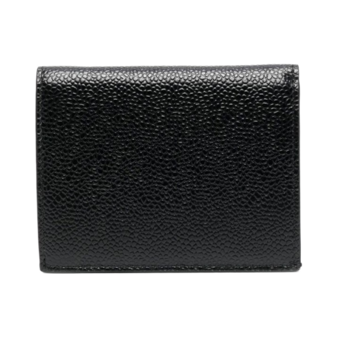 MAW062A-00198-001 Thom Browne Pebble Grain Leather Coin Compartment Bill Fold Wallet Black