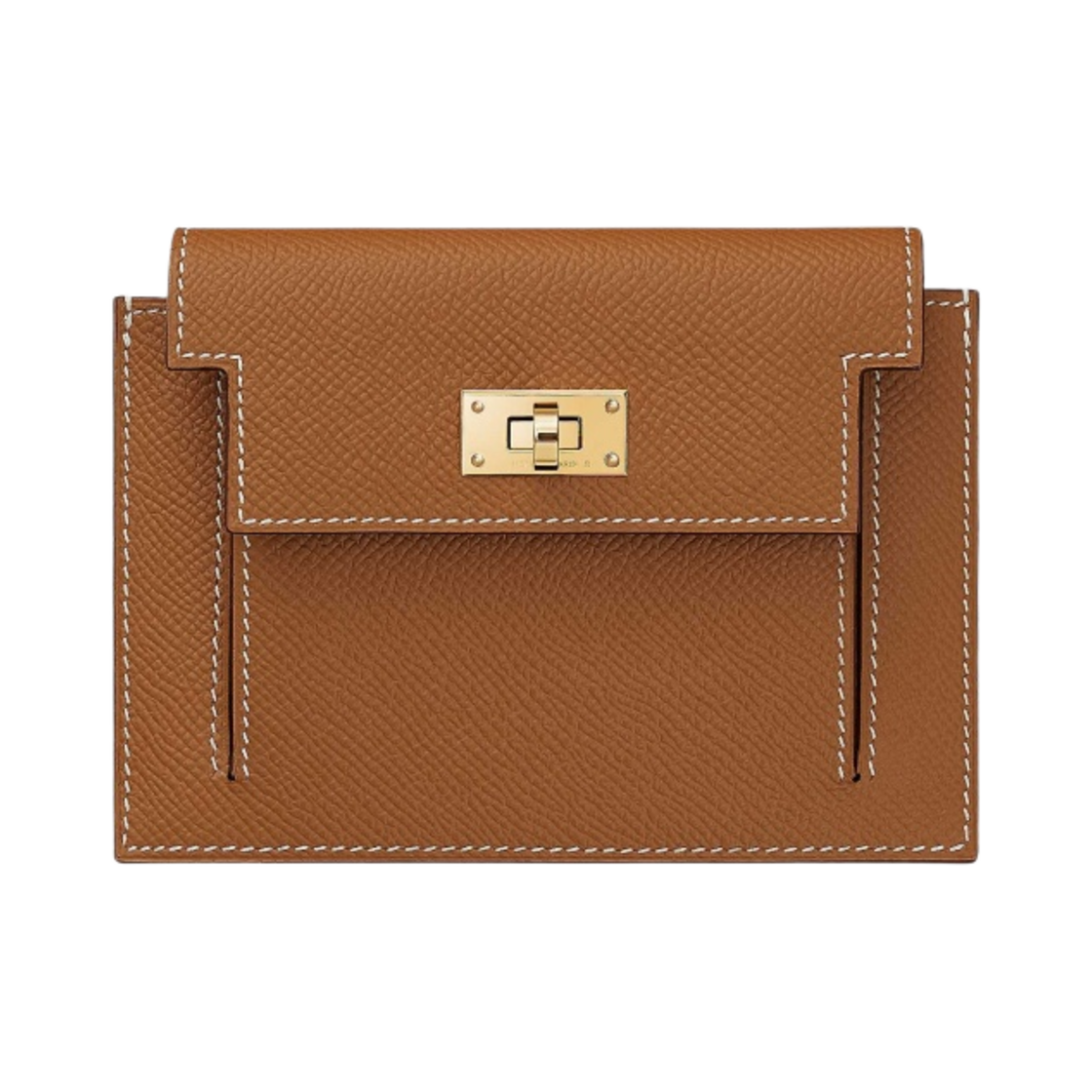 에르메스 켈리 포켓 컴팩트 지갑 앱송 & 골드 하드웨어 골드