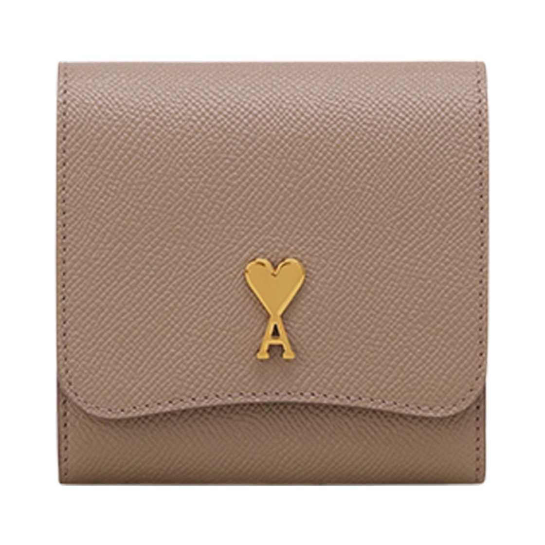 USL203-AL0036-2811 AMI Paris Compact Wallet Light Taupe