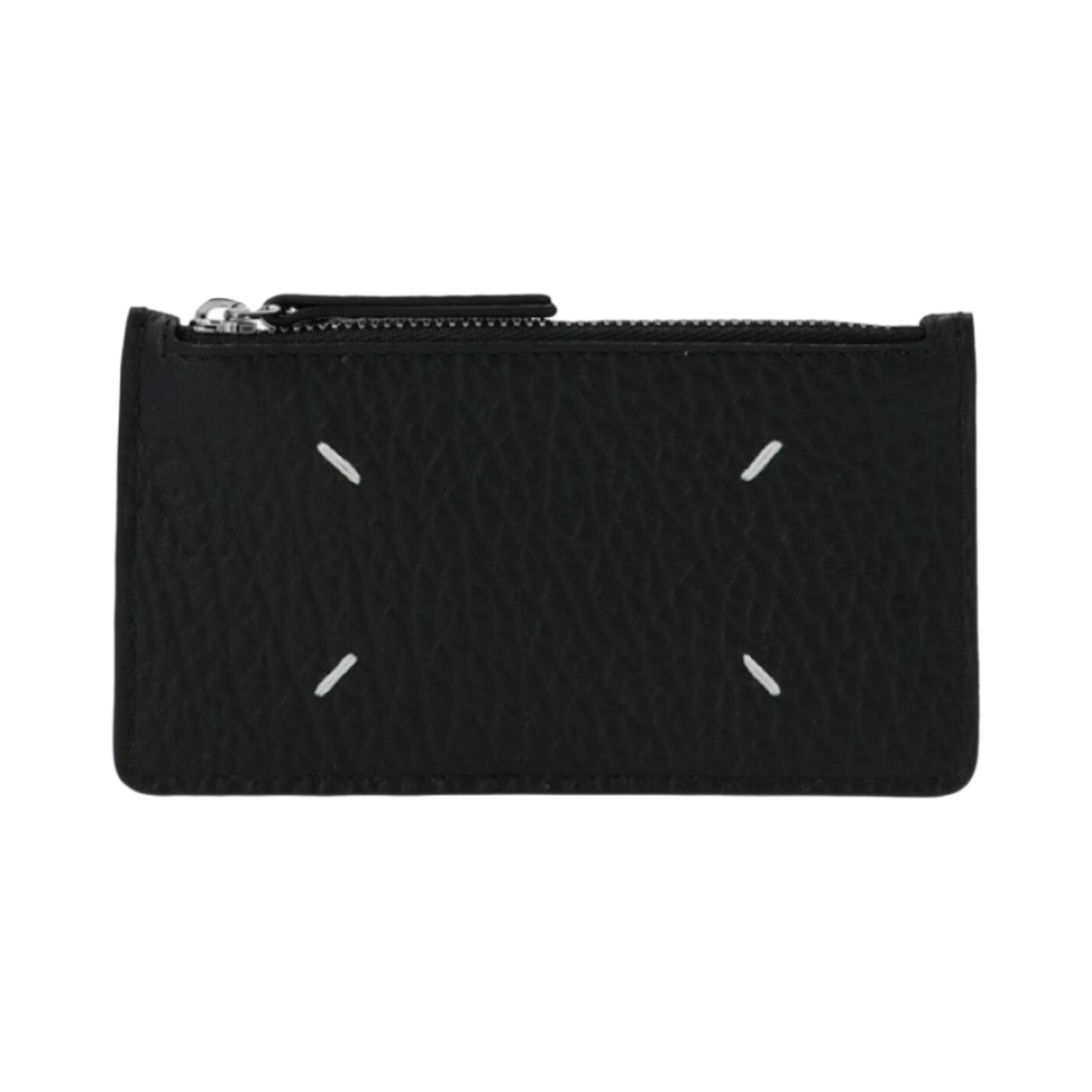 S56UI0143P4455T8013 Maison Margiela Stitch Leather Zipped Card Holder Black