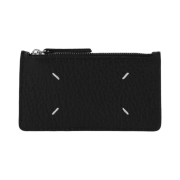 Maison Margiela Stitch Leather Zipped Card Holder Black