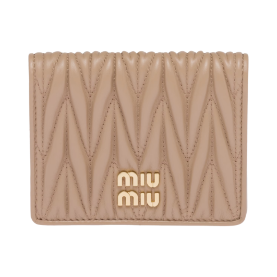 미우 미우 마테라쎄 나파 가죽 반지갑 카메오(Miu Miu Matelasse Nappa Leather Wallet Cameo)