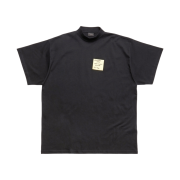 Balenciaga Sticky Note T-Shirt Oversized Black Faded