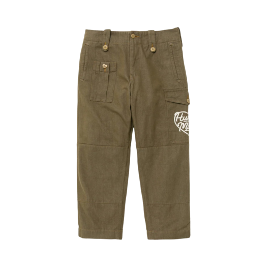 Human Made Military Denim Cargo Pants Olive Drab