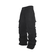Wapworks Moleskin Belted Cargo Pants Black