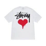 Stussy Stock Heart T-Shirt White