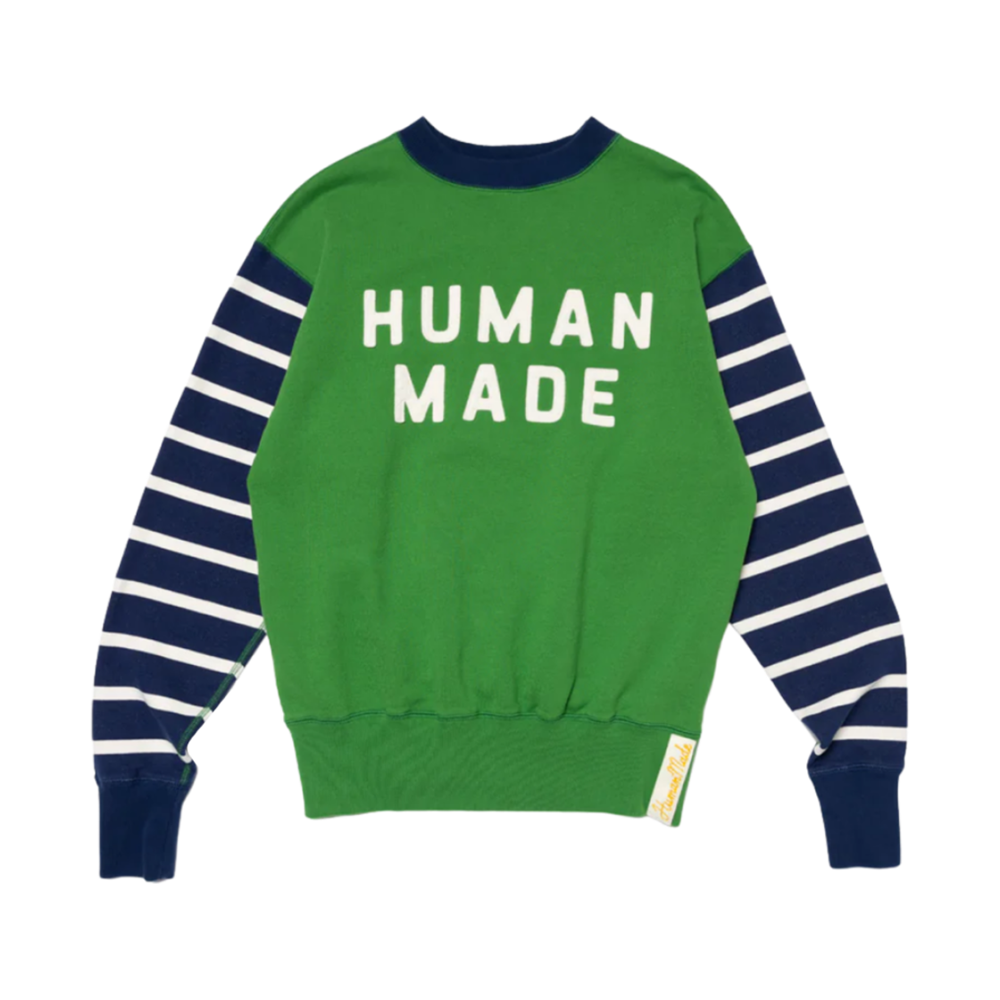 휴먼 메이드 스트라이프 슬리브 스웨트셔츠 그린(Human Made Striped Sleeve Sweatshirt Green) - 1