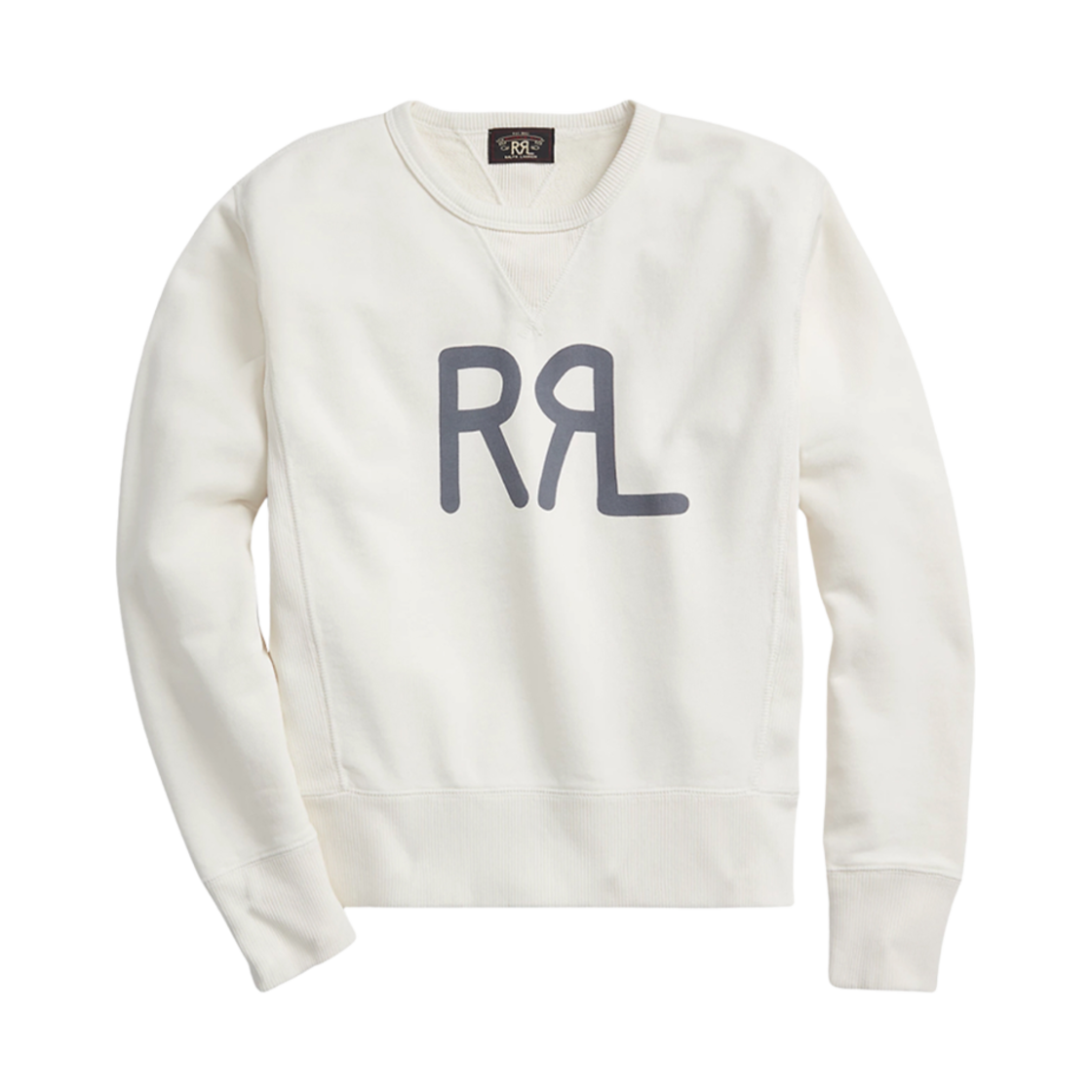 (W) 더블알엘 로고 프렌치 테리 크루넥 스웨트셔츠 크림((W) Double RL Logo French Terry Crewneck Sweatshirt Cream)