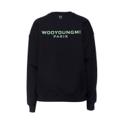 Wooyoungmi Glow Graphic Back Logo Sweatshirt Black - 22SS