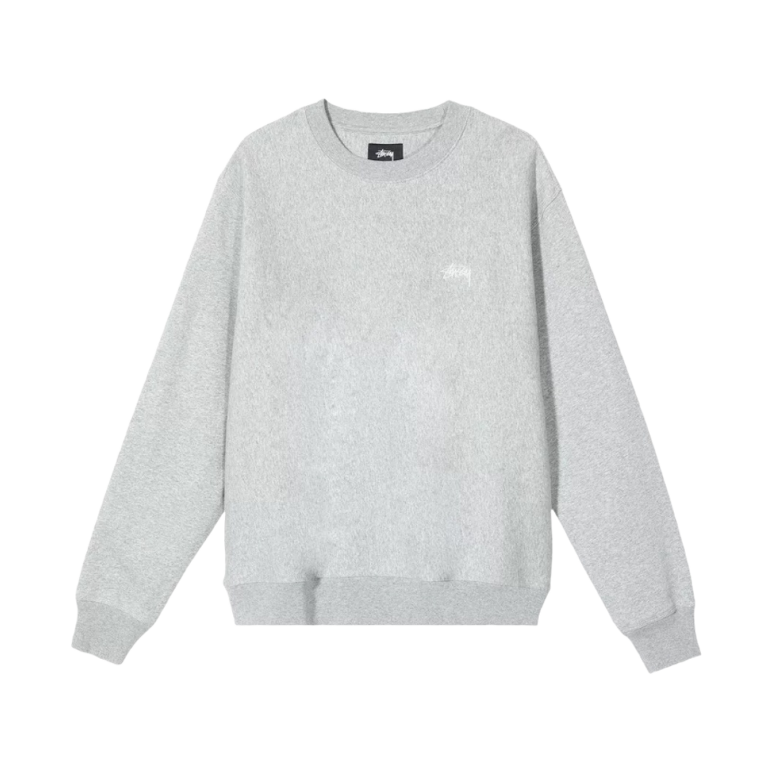 스투시 스탁 로고 크루넥 그레이 헤더(Stussy Stock Logo Crew Grey Heather) - 1