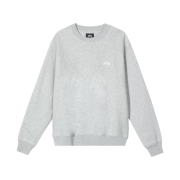 Stussy Stock Logo Crew Grey Heather