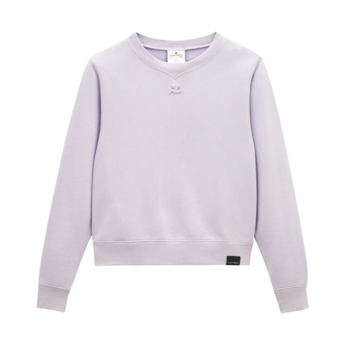 (W) 꾸레쥬 롱슬리브 스웨터 라벤더 퐁세((W) Courreges Long Sleeve Sweater Lavande Fonce) - 1