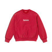 Supreme Washed Box Logo Crewneck Red - 25SS