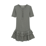 Vacant Archive Ponia Prill Layered Onepiece Light Khaki
