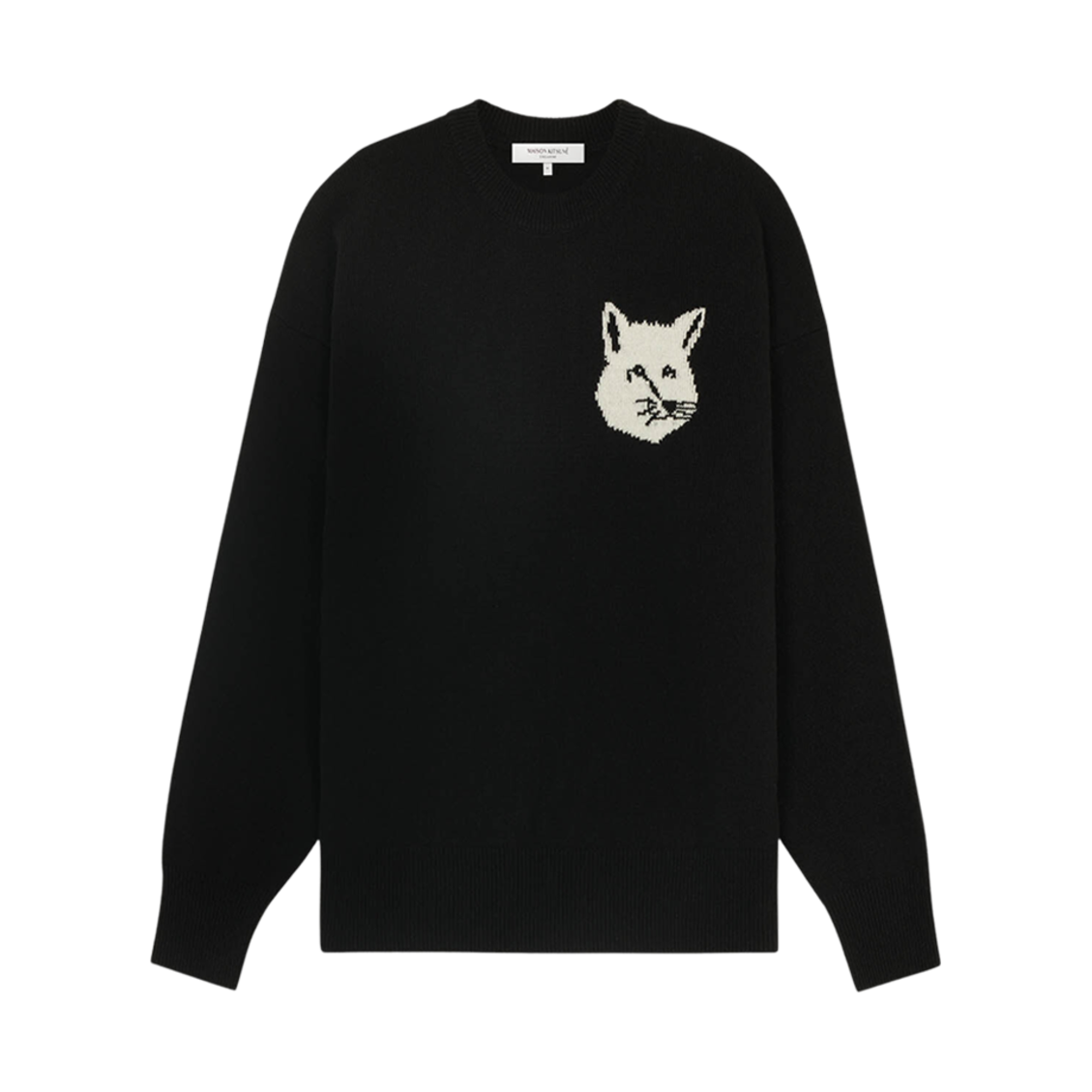 메종 키츠네 폭스 헤드 인타르시아 컨프론트 점퍼 블랙(Maison Kitsune Fox Head Intarsia Confort Jumper Black) - 1
