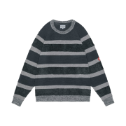 Cav Empt 3 Colour Stripe Knit Charcoal - 24SS