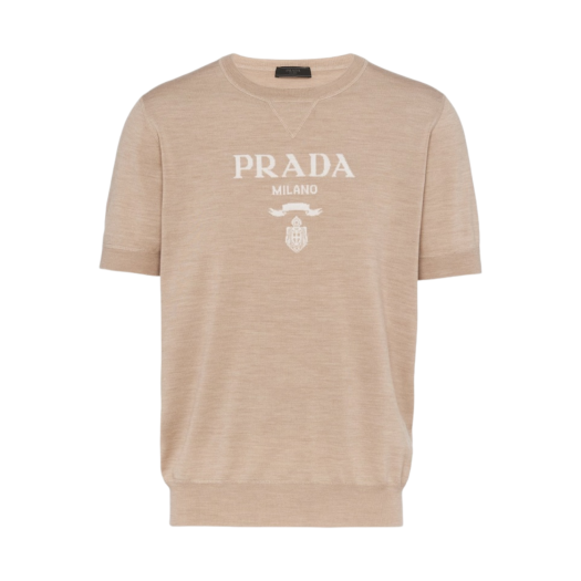 Prada Wool Cashmere Crewneck Sweater Ivory