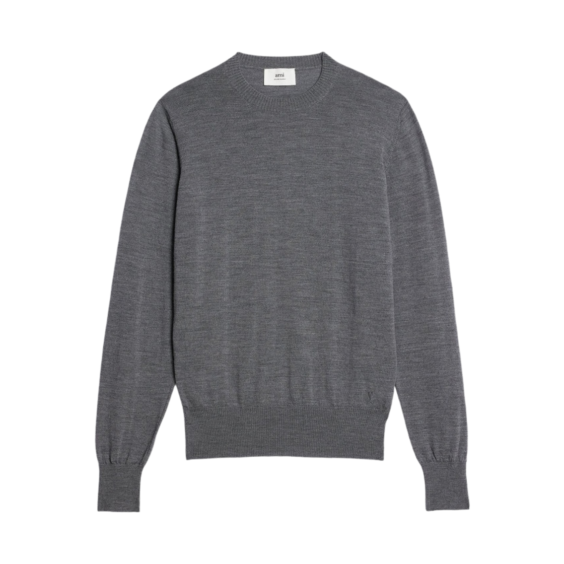 아미 토날 하트 로고 크루넥 스웨터 헤더 그레이(AMI Tonal de Coeur Crewneck Sweater Heather Grey) - 1