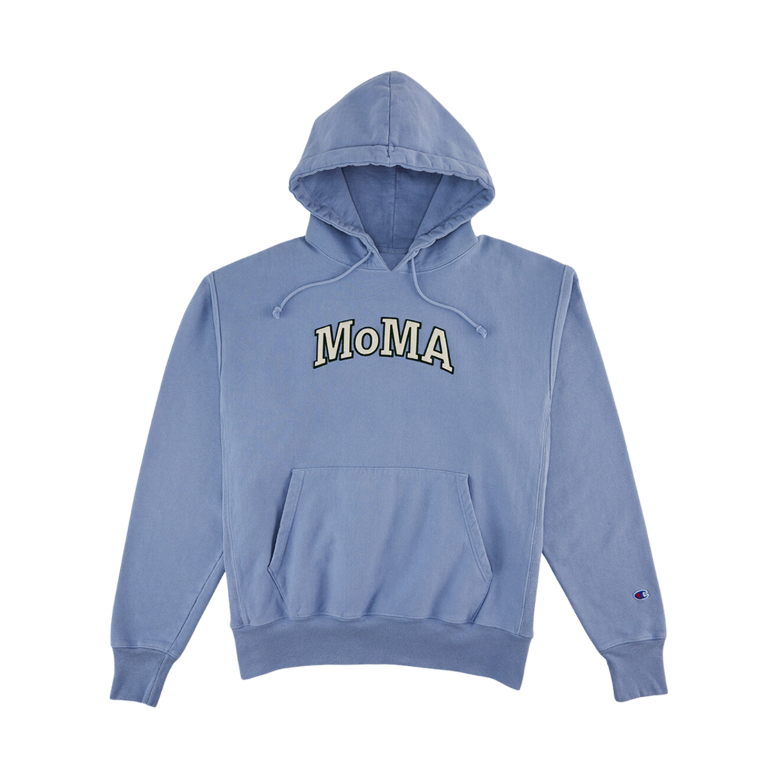 챔피온 x 모마 가먼트 다이드 후디 와일드플라워 페일 블루(Champion x MoMA Garment Dyed Hoodie Wildflower Pale Blue)