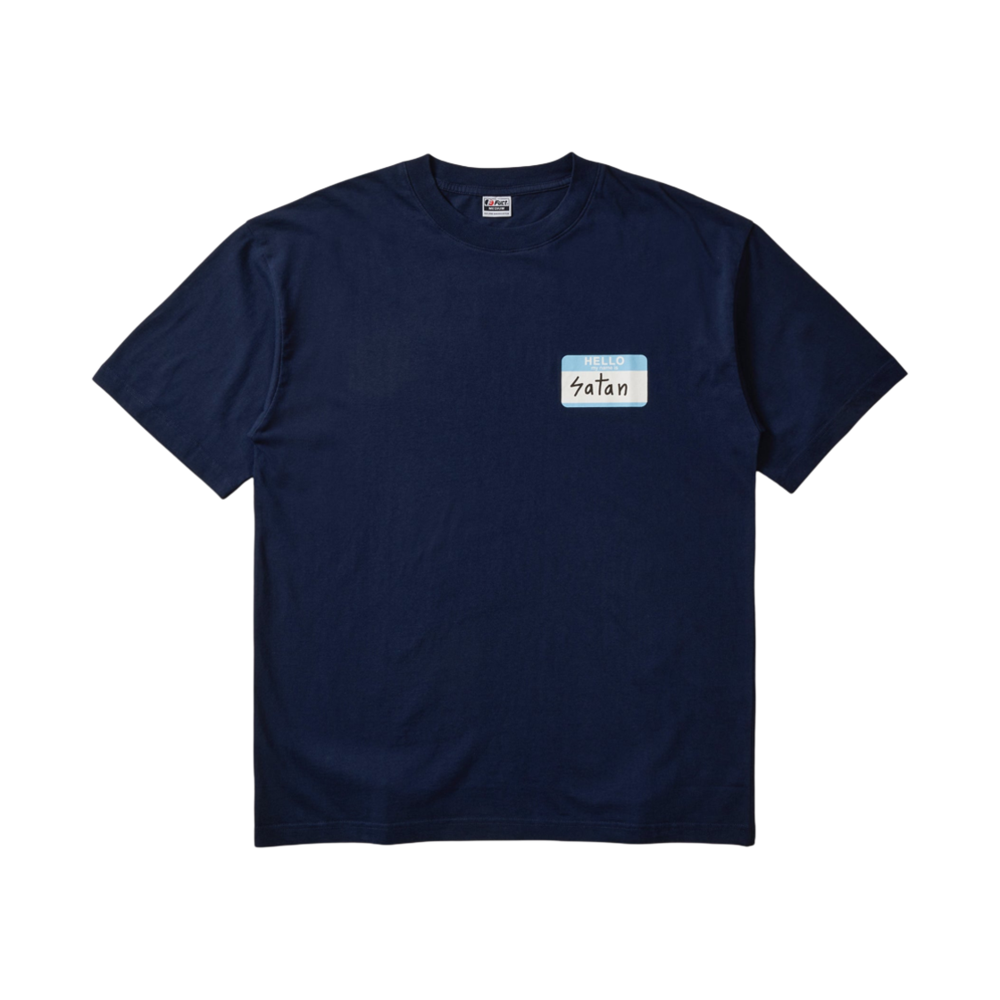 퍽트 헬로 마이 네임 이즈 사탄 티셔츠 네이비 - 24SS(Fuct Hello My Name Is Satan T-Shirt Navy - 24SS)